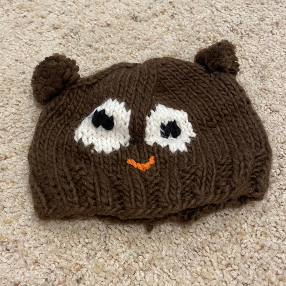 2/$10 F21 Bear Pom Pom Beanie